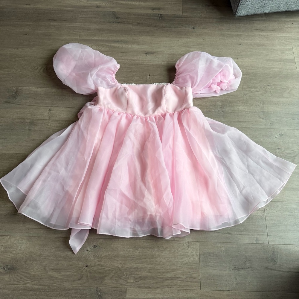NWT Ava Gowns Ashlyn Organza Dress - size 22 - light pink